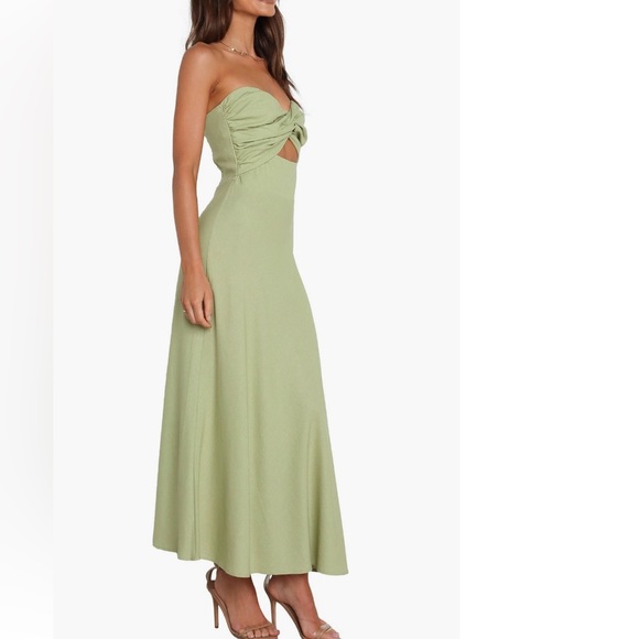 Petal & Pup Rosetta Cutout Cotton & Linen Strapless Dress - Picture 11 of 11